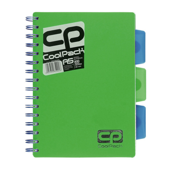 Spiral note book A5 Coolpack Green Neon 51996CP No. 51996PTR