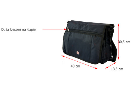 Torba młodzieżowa na laptopa New Bags czarna NB-5057