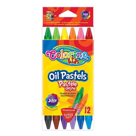 Triangular oil pastels 12 colours Colorino Kids 32636PTR