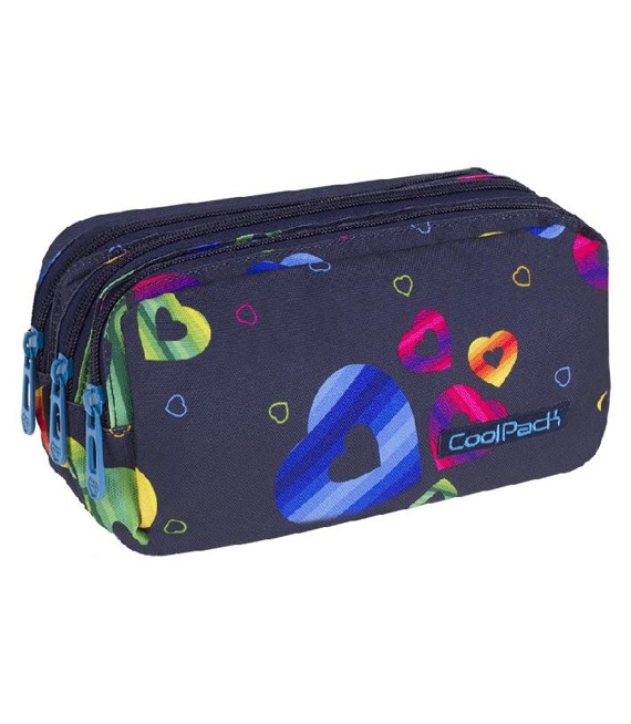 Triple decker pencil case Coolpack Primus Rainbow Hearts 80856CP nr A062