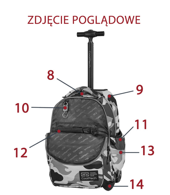 Trolley school backpack Coolpack Junior Oxford 60158CP nr 494