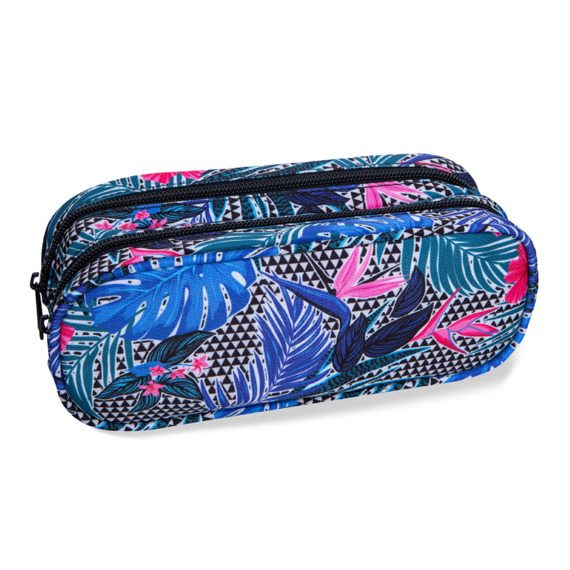 Two-chamber school pencil case CoolPack Clever Aloha Blue 30702CP No. B65048