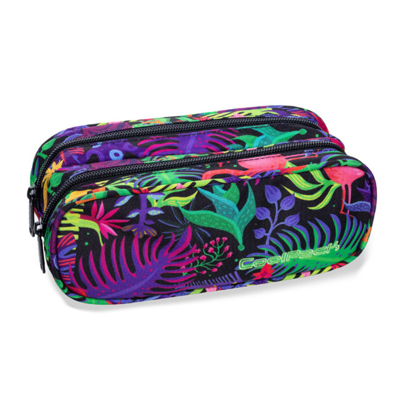 Two-chamber school pencil case CoolPack Clever Jungle 28990CP No. B65041