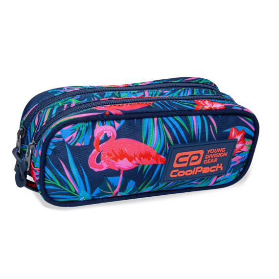 Two-chamber school pencil case CoolPack Clever Pink Flamingo 41487CP No. B65126
