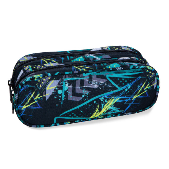 Two-chamber school pencil case CoolPack Clever Scribbles 24787CP No. B65031