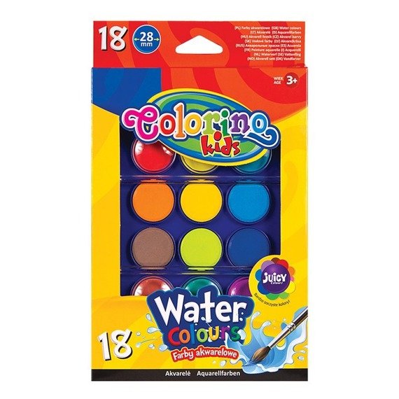 Water colours big tablets 18 colours Colorino Kids 54737PTR