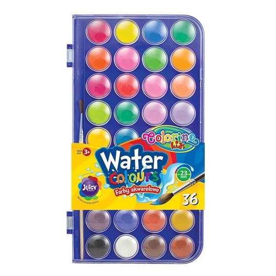 Water colours small tablets 36 colours Colorino Kids 67324PTR
