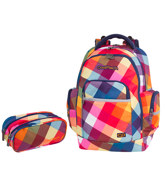 Zestaw szkolny Coolpack 2018 Candy Check - plecak Brick i piórnik Clever