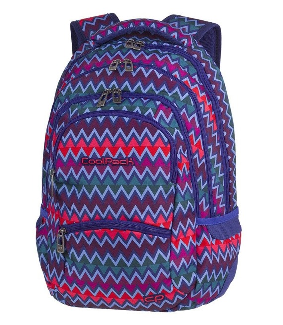 Zestaw szkolny Coolpack 2018 Chevron Stripes - plecak College i piórnik Clever