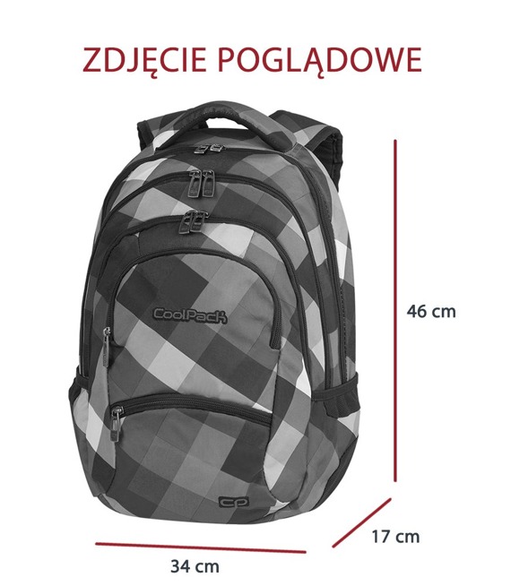 Zestaw szkolny Coolpack 2018 Chevron Stripes - plecak College i piórnik Clever