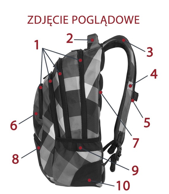 Zestaw szkolny Coolpack 2018 Chevron Stripes - plecak College i piórnik Clever