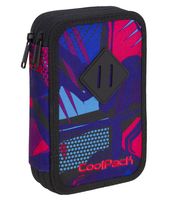 Zestaw szkolny Coolpack 2018 Crazy Pink Abstract - plecak Prime i piórnik z wyposażeniem Jumper 2