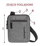 Shoulder bag Coolpack Draft Snow Grey/Silver 88312CP nr A313