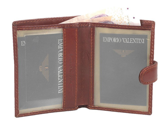 Etui na wizytówki, karty Emporio Valentini brązowe 563-LB01