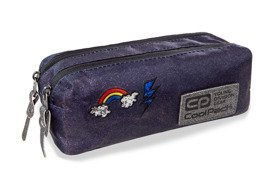 Piórnik saszetka podwójna Coolpack Hippie Edge Sparkling Badges Jeans 22547CP B69086