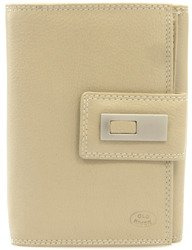 Markowy skórzany portfel damski Old River 3062 Ecru