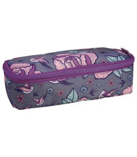 Piórnik owalny Milan Flowers różowy 81130FWP