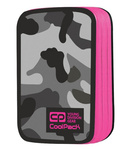 Double decker school pencil case with equipment Coolpack Jumper 2 Camo Pink Neon 87049CP nr A363