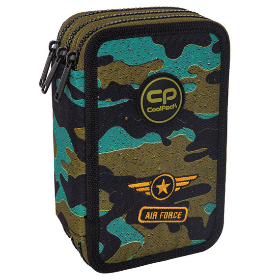 Piórnik szkolny potrójny z wyposażeniem CoolPack Jumper 3 Air Force F067712