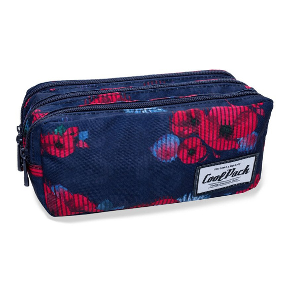 Piórnik szkolny trzykomorowy CoolPack Primus Red Poppy 35585CP nr B60025