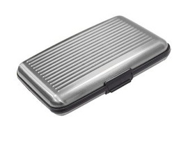 Etui aluminiowe na karty z zabezpieczeniem RFID STOP Deluxa srebrne 40981