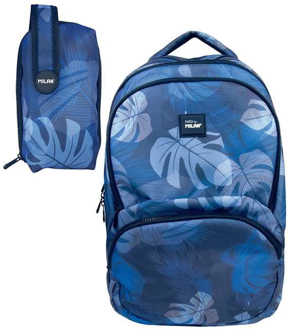 Zestaw szkolny Milan Botanic - plecak duży 25L i multipiórnik z wyposażeniem