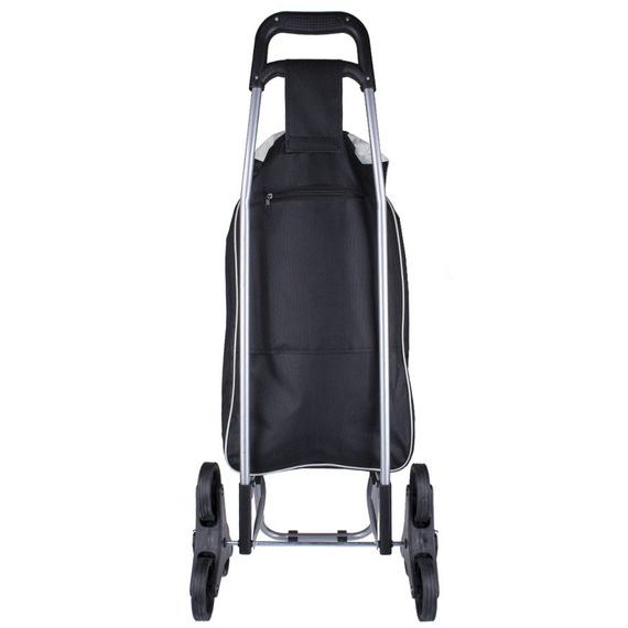 Shopping trolley on triple wheels Black