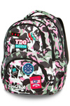 Zestaw Coolpack Camo Pink Badges - plecak Dart i piórnik Clever