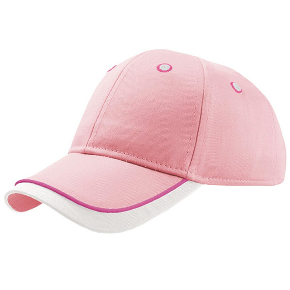 Czapka z daszkiem bejsbolówka KID STAR PINK-WHITE