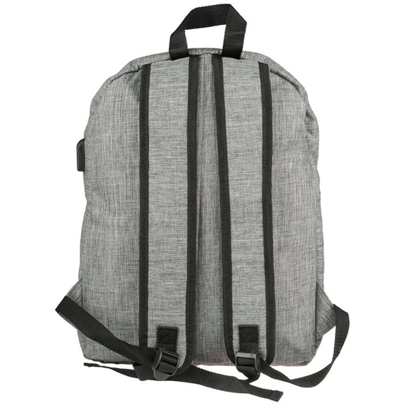 Zestaw Active Sport szary plecak z USB i piórnik tuba 