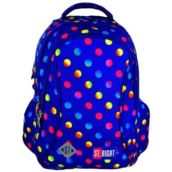 Plecak szkolny młodzieżowy St.Right BP-26 Neon Dots