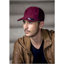 Czapka z daszkiem "trucker" RAPPER SUEDE BURGUNDY