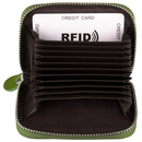 Etui na karty poziome skórzane zielone KB08-2 GREEN