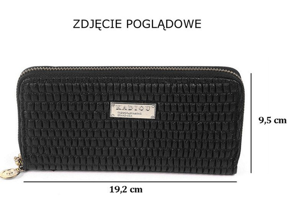 Pikowany portfel damski Galarti 14884 Czarny