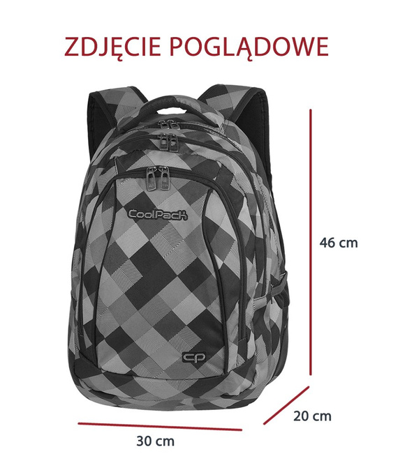 Zestaw szkolny Coolpack Sunset check -  plecak Combo i piórnik Clever