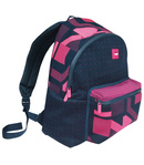 Zestaw szkolny Milan Knit różowy - plecak duży 21L i piórnik 2-poziomowy duży z wyposażeniem