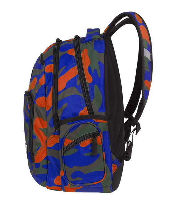 Zestaw młodzieżowy Coolpack Camouflage Tangerine - plecak Break, piórnik Clever i saszetka Madison