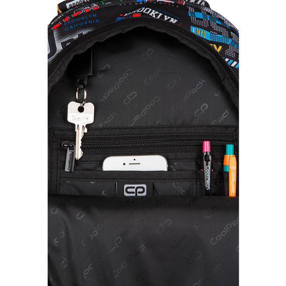 Plecak szkolny Coolpack Jimmy LED Big City F110673