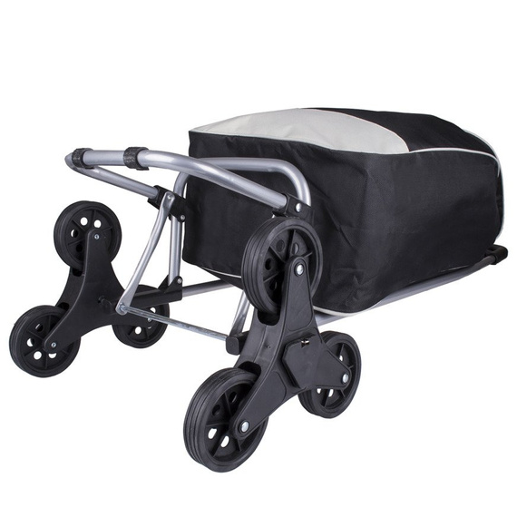 Shopping trolley on triple wheels Black