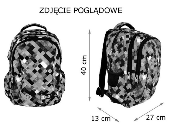 Plecak szkolny młodzieżowy St.Right BP-26 Jelly