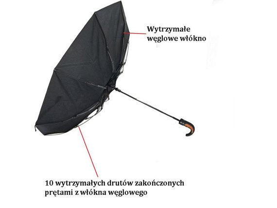 Parasol męski automatyczny R&B RB-257 Czarny