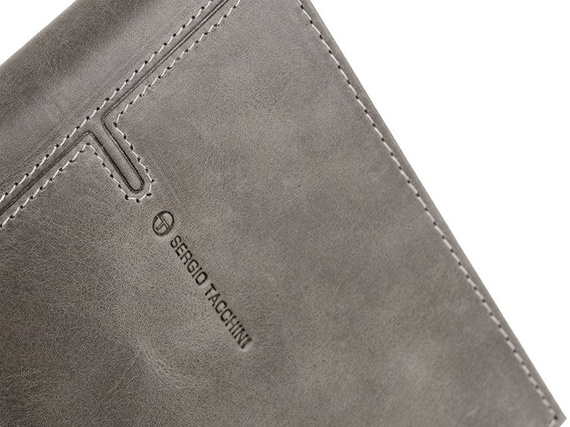 Skórzany portfel męski Sergio Tacchini szary K50TGEP029 GRI