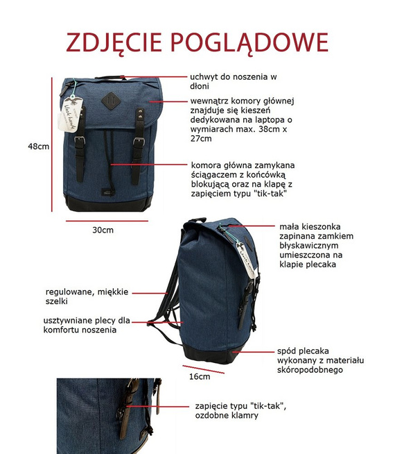 Plecak turystyczny Black Hawk jasnoszary BK-710