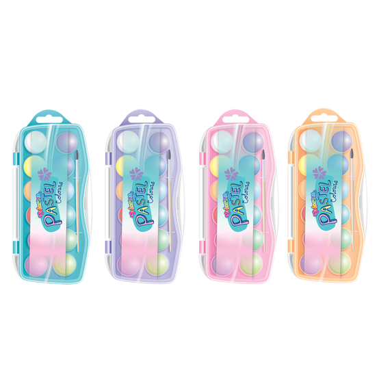 Farba akwarelowa 12 kol. Pastel Colorino Kids 85443PTR