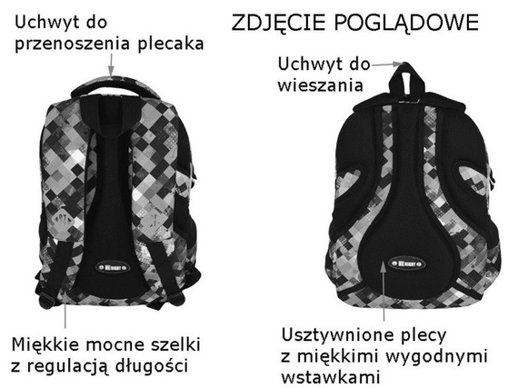 Plecak szkolny młodzieżowy St.Right BP-26 Neon Dots