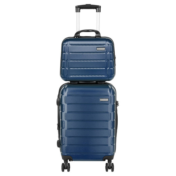 Mała walizka z ABS-u Black Horse Bentley 20" PT-0069-20 granatowa