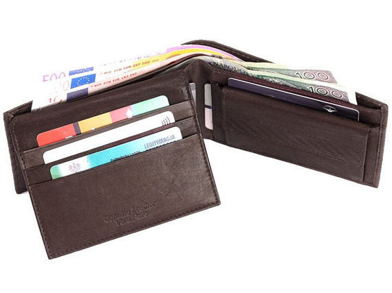 Skórzany portfel męski Sergio Tacchini brązowy K50TGDP029 TM