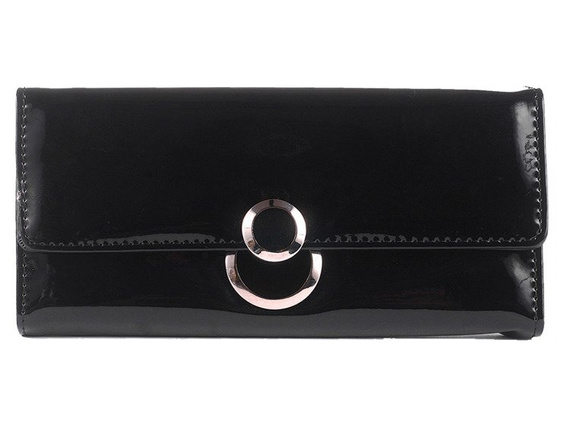 Elegancki portfel damski lakierowany Galarti 14846 Czarny