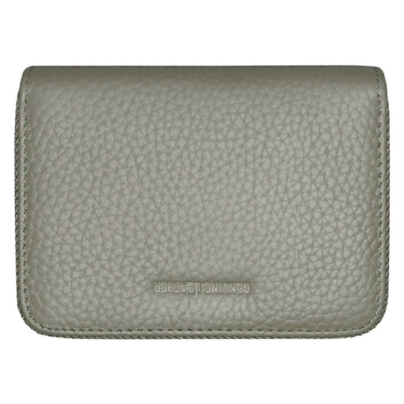 Etui na karty z piekiełkiem skórzane szare RFID KB29 GREY