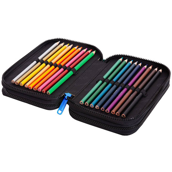 Piórnik szkolny potrójny z wyposażeniem CoolPack Jumper 3 Football Blue 2 D067336